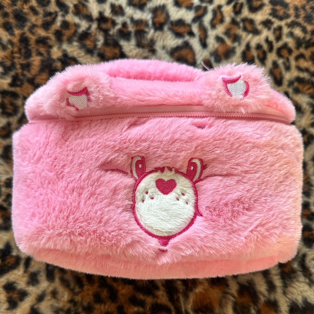 Care Bears fluffy makeup bag